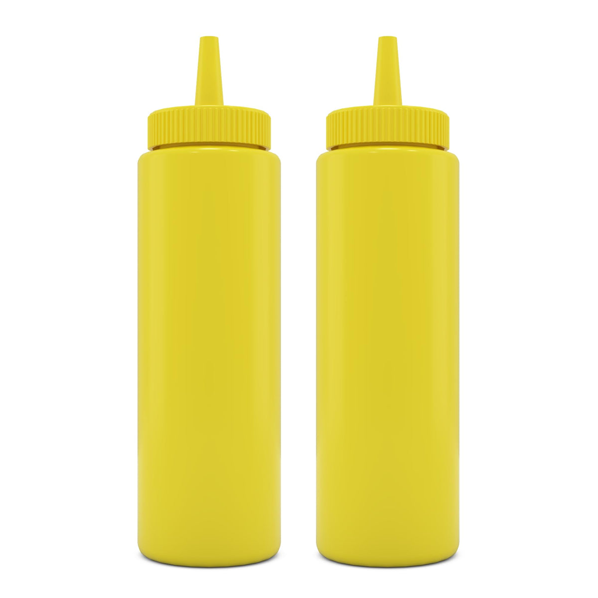 Brightfrom Condiment Squeeze Bottles, Yellow 8 Oz Empty Squirt Bottle With Wide Neck - Great For Ketchup, Mustard, Syrup, Sauces