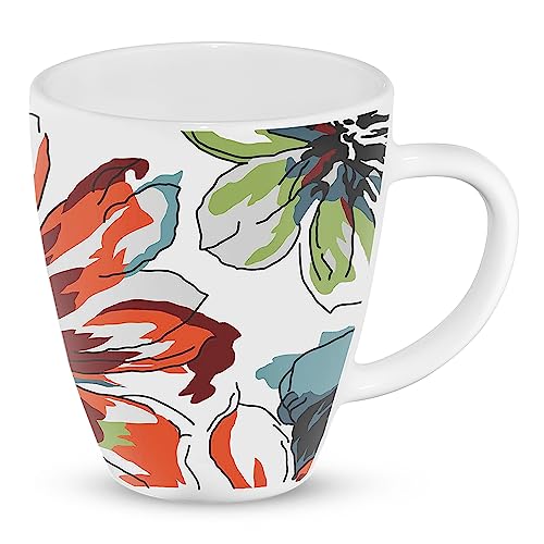Larah By Borosil Bali Opalware Mug | Set Of 1 Pcs Tea/Coffee Mugs, 390 Ml Each | Microwave & Dishwasher Safe, Bone-Ash Free | Cr