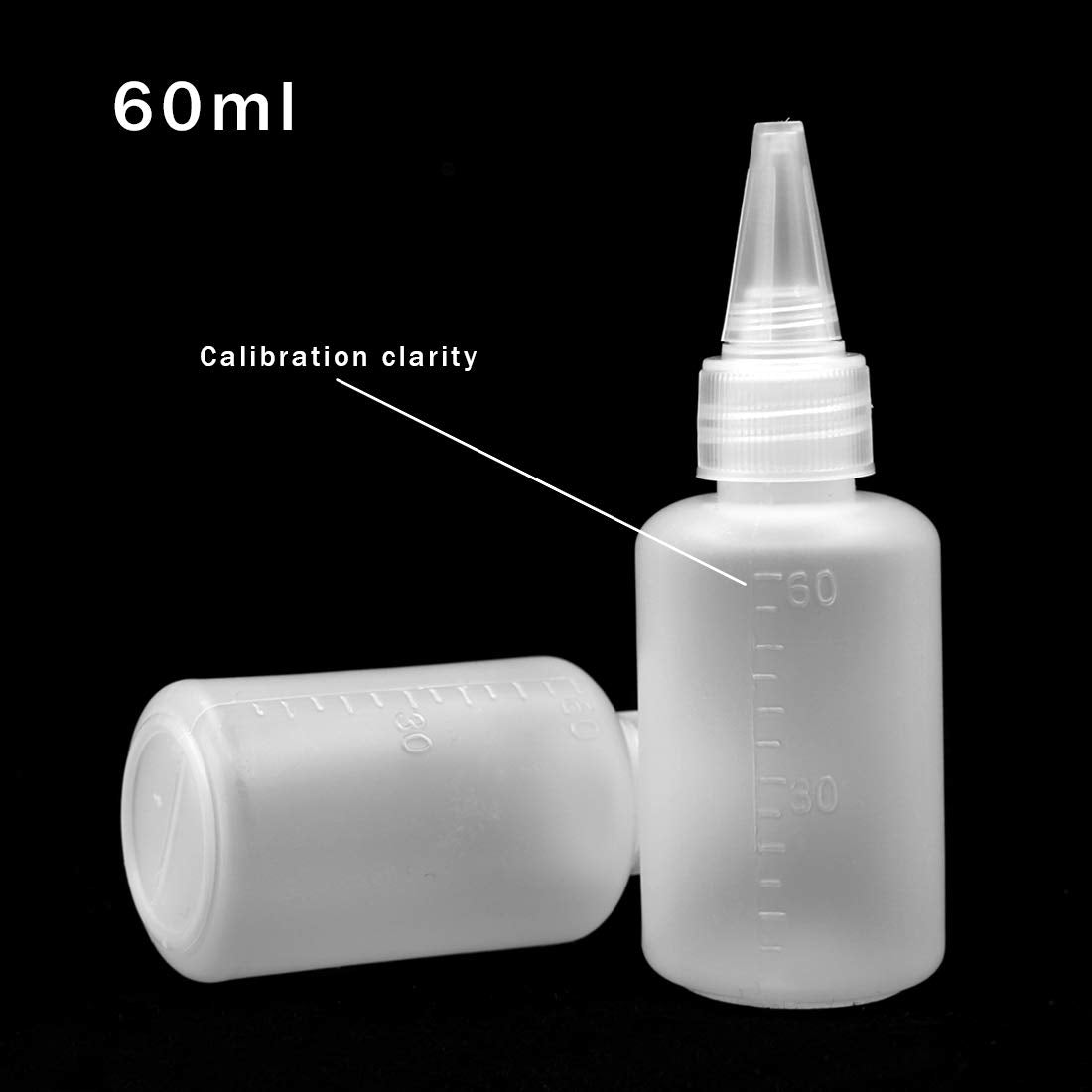 10Pcs Clear Plastic Small Squeeze Bottles, 60Ml/2Oz Empty Squirt Bottle With Twist Top Caps And 2Pcs Mini Funnels For Sauce, Ess