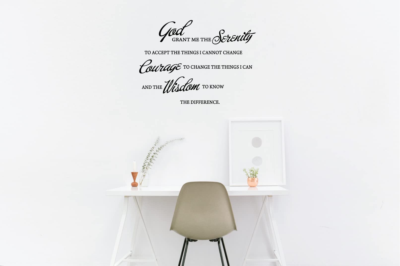 God Grant Me The Serenity Prayer Bible Art Quote Vinyl Wall Stickers Decal D  Cor