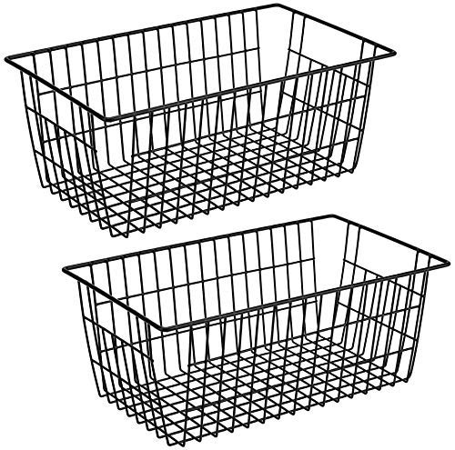 SANNO Freezer Baskets Wire Storage Baskets Closet Baskets Bin Farmhouse Organizer Storage Bins Large Organizer Bins for Home, Of