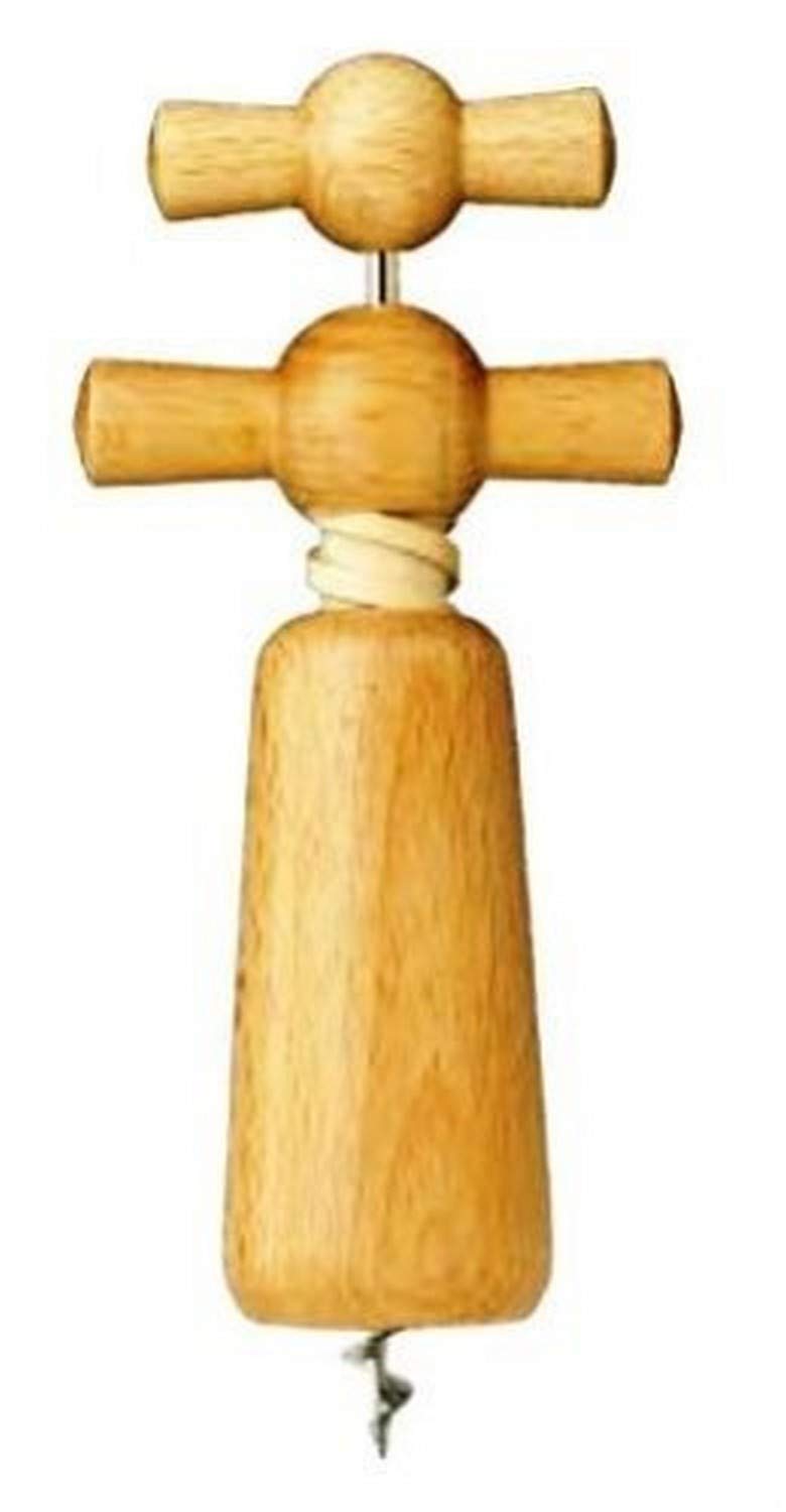 Franmara 3015-Bu Beechwood Reverse Helix Style Double-Handle Bistro Corkscrew Opener