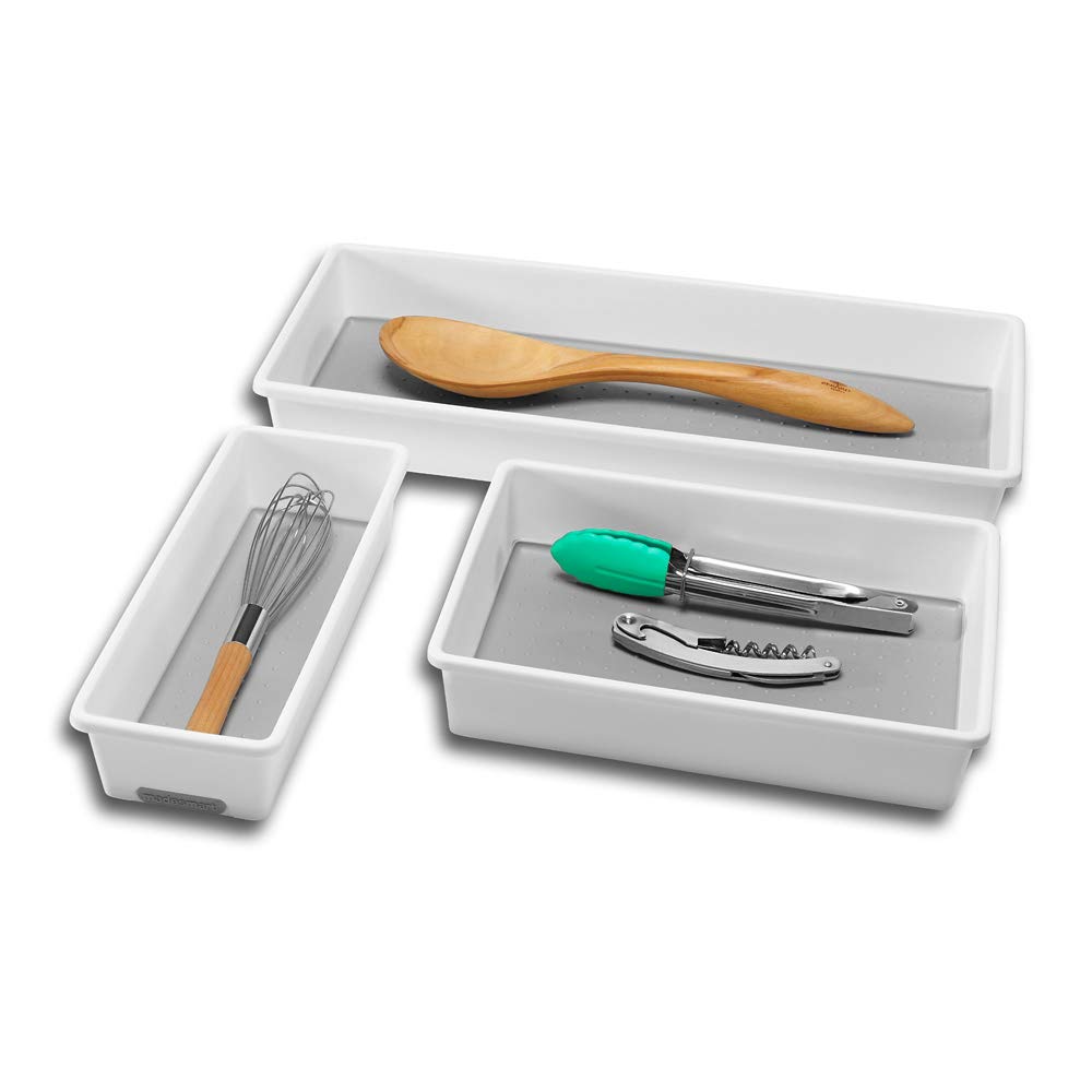 Madesmart Tray, Set Of 3, White, Premiumwhite