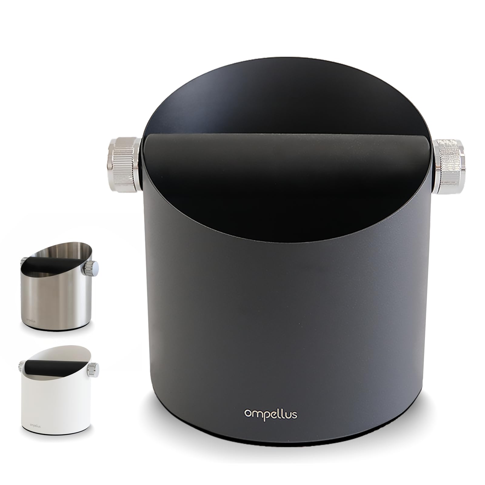 Ompellus Espresso Knock Box, Large Capacity & Non-Slip Base Coffee Knock Box, Barista Tools, Espresso Machine Accessories (Black