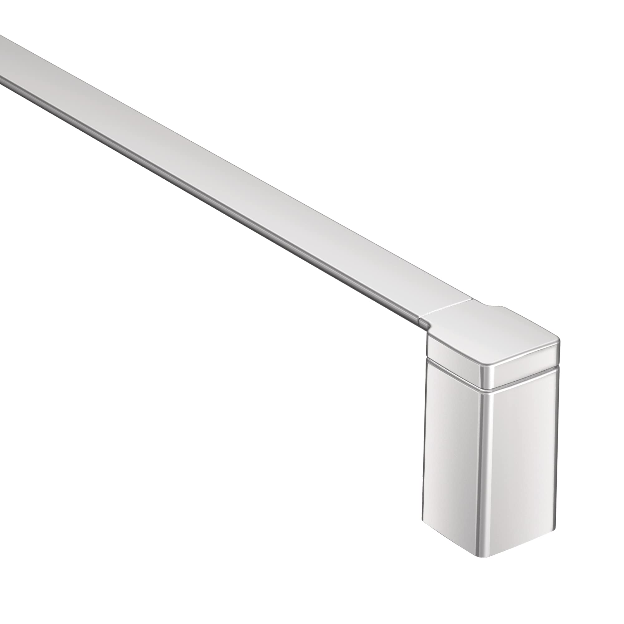 Moen Yb8824Ch 90 Degree Modern 24-Inch Single Bathroom Single-Towel Bar, Chrome