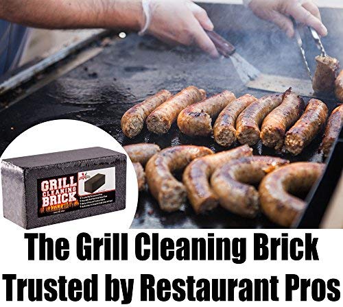 Heavy Duty Grill Cleaning Brick 1 Pack. Commercial Grade Pumice Stone Tool Cleans & Sanitizes Restaurant Flat Top Grills Or Grid