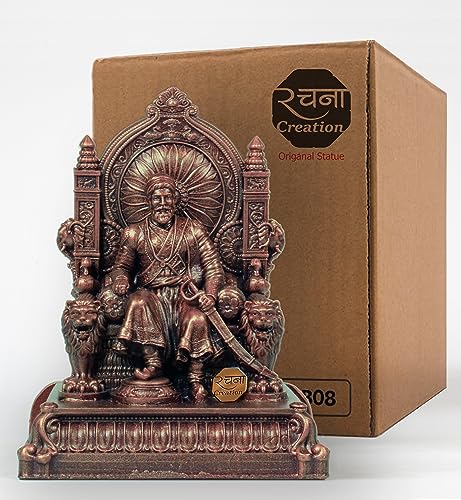 Rachana Creation Chhatrapati Shivaji Maharaj Statue_5 Inch For Home Decor And Desktop