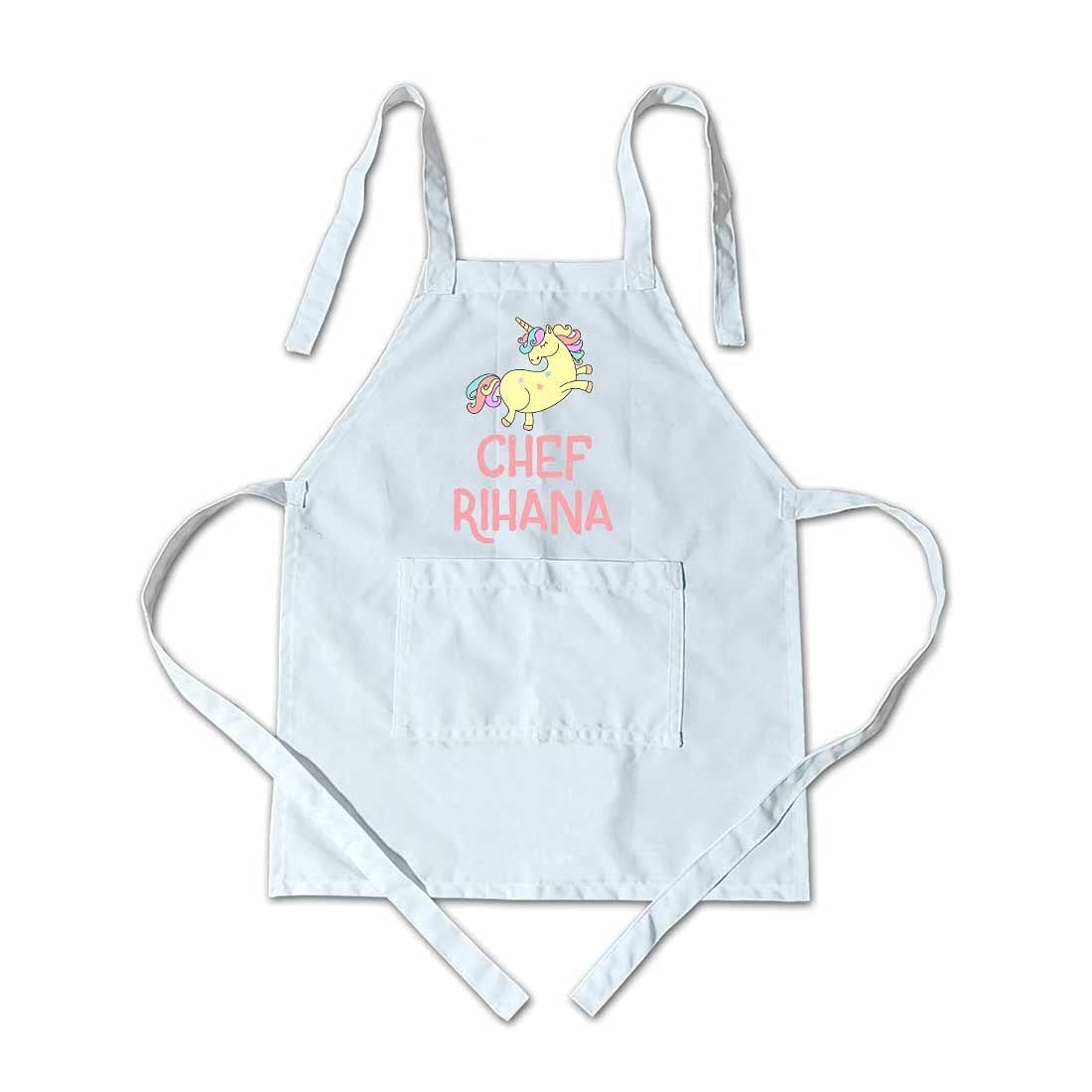 Nutcase Personalized Apron With Name For Kids Customized Aprons For Children Boys Girls For Baking Cooking  Unicorn