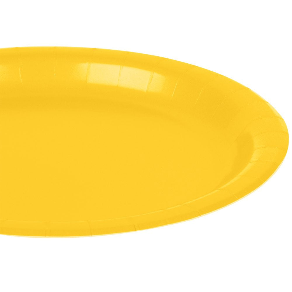 Yellow Sunshine Disposable Paper Plates - 6.75'', 20 Count - Perfect For Birthdays, Weddings, Baby Showers