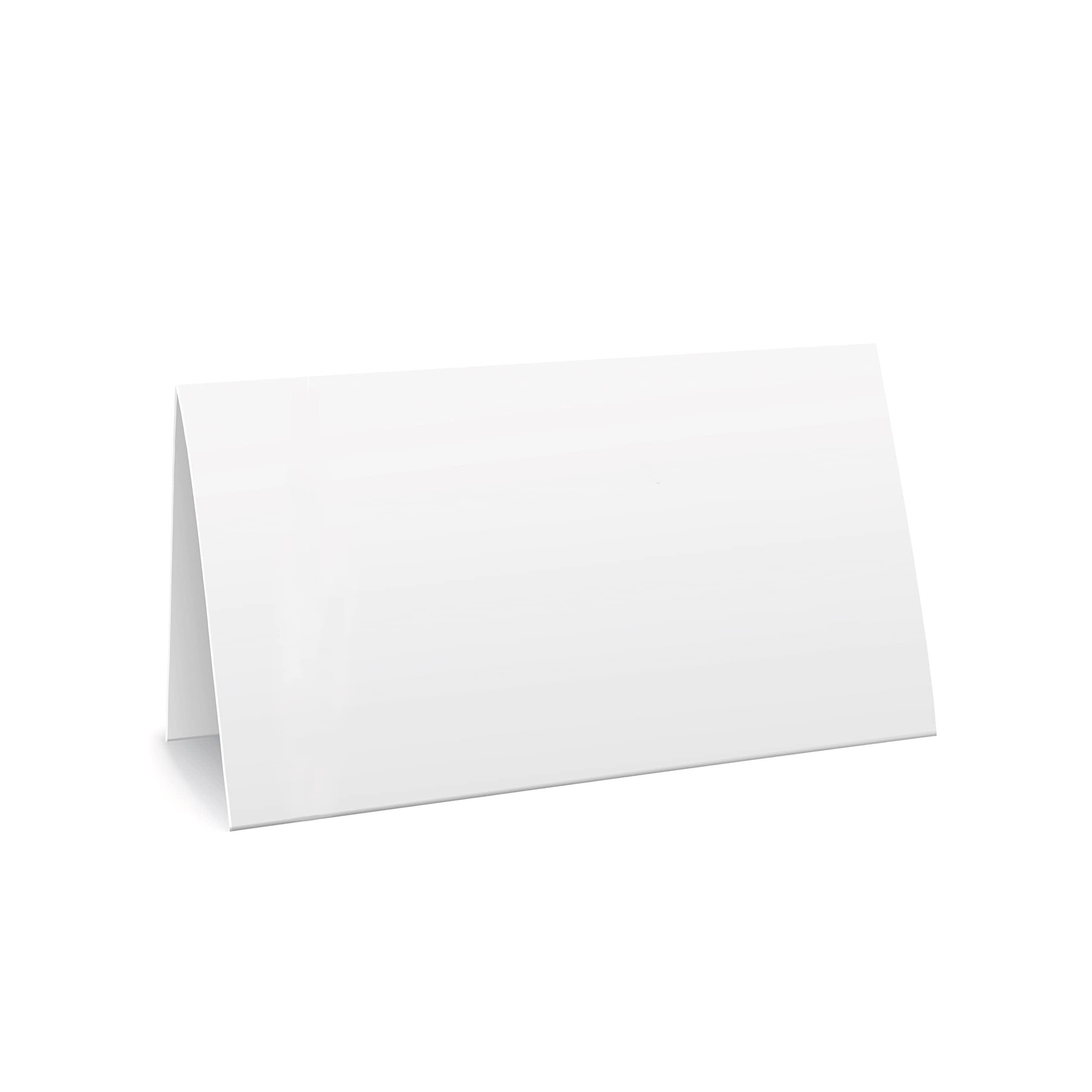 2 X 3,5''Plain White Folding Tent Cards (Set Of 100) - 4X3,5''Folds To 2X3,5''Simple Blank Card Stock For Writing, Stamping, Dra