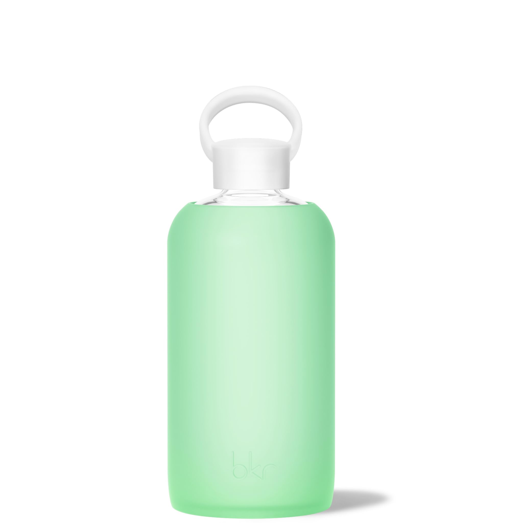 bkr - Big Smooth - Reusable Glass Water Bottle - Leakproof, Durable, Workout & Travel Friendly, Carrying Loop - Dishwasher Safe 
