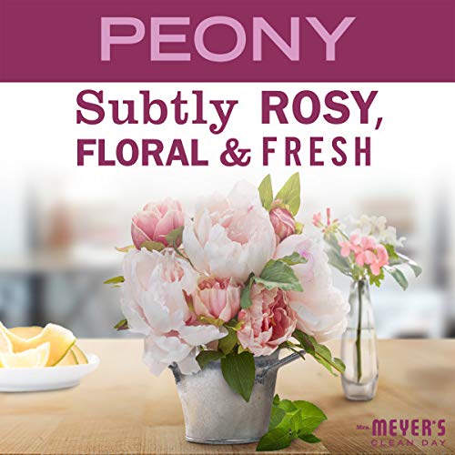MRS. MEYER'S CLEAN DAY Soy Aromatherapy Candle, 35 Hour Burn Time, Made with Soy Wax and Essential Oils, Peony, 7.2 oz