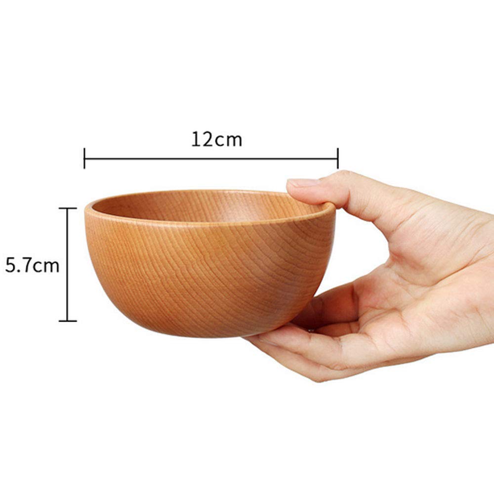 Lheng Wooden Bowl Bamboo Bowls Versatile Usage Great For Salad Soup Cereal Fruits Nuts Food Side Dishes - Decorative Modern Serv
