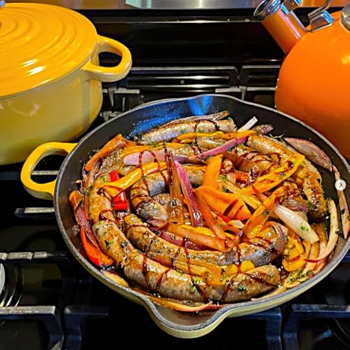 Chantal Enameled Cast Iron Cookware, 10 Inch Skillet, Marigold