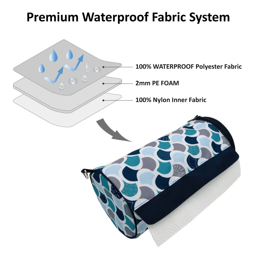 Olve Kitchen Paper Towel Holder Hanging Paper Towel Dispenser Cover For Kitchen, Camping Outdoor (Mint)