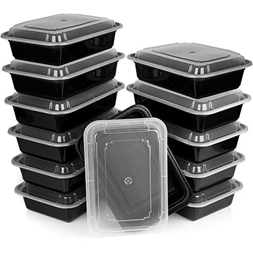 Premium Meal Prep Food Containers With Lids [Heim Concept] Durable Reusable Top Rack Dishwasher Safe Leak-Resistant Microwavable