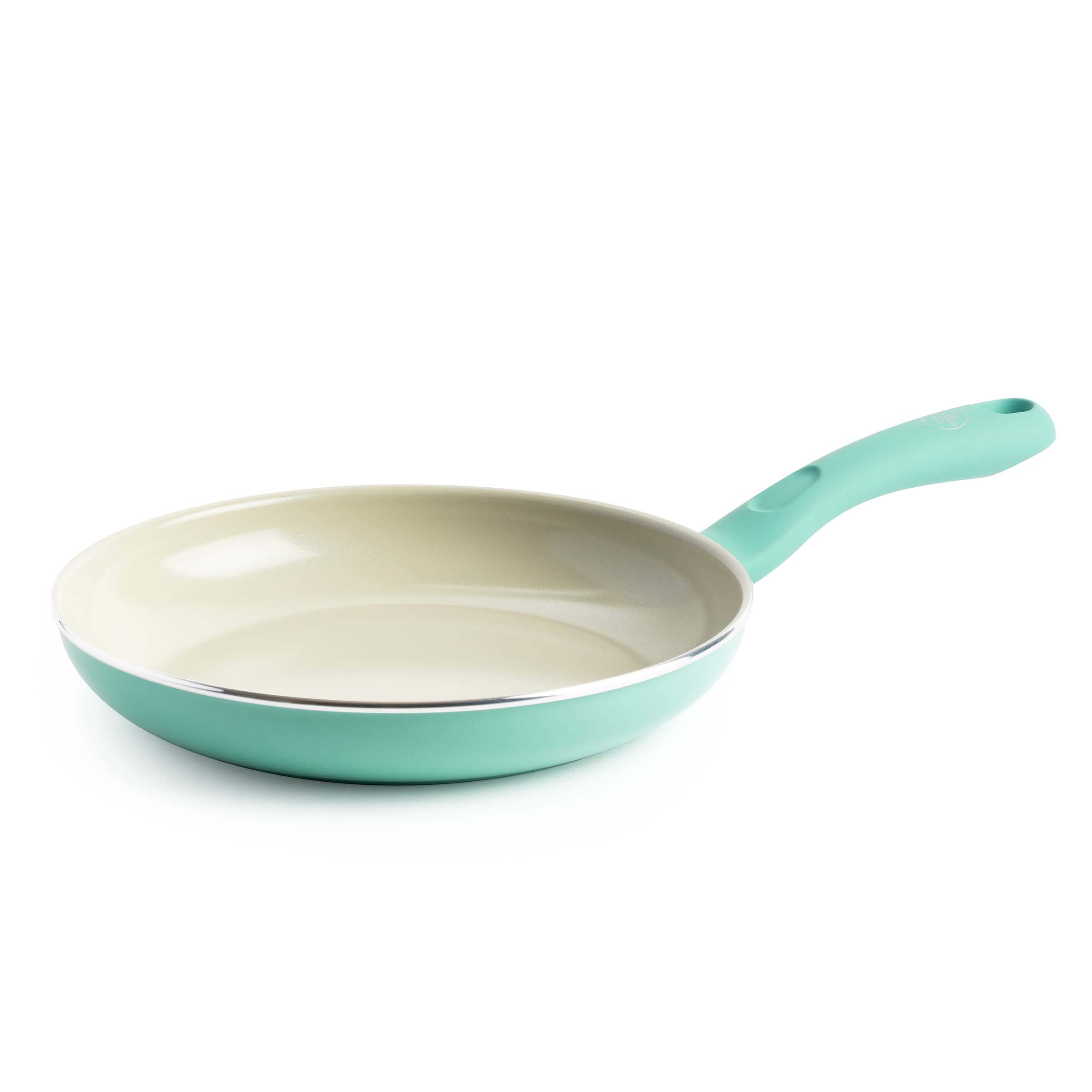 Greenlife Soft Grip Diamond Healthy Ceramic Nonstick, 10'' Frying Pan Skillet, Pfas-Free, Dishwasher Safe, Turquoise