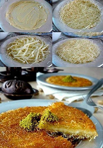 Frigya Kunefe Plate - Cooking And Serving Plates For Shredded Kadaifi, Kunafa Knafe Knafeh Phyllo, Fillo Dough Pan - Set Of 3 Si