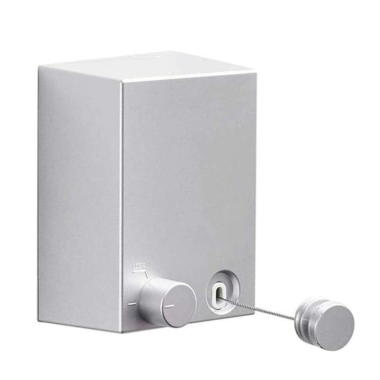 Youngine Indoor Outdoor Retractable Clothesline Wall Mounted Laundry Drying Rack With 4.2M/13.8Ft Steel Rope Adjustable String H