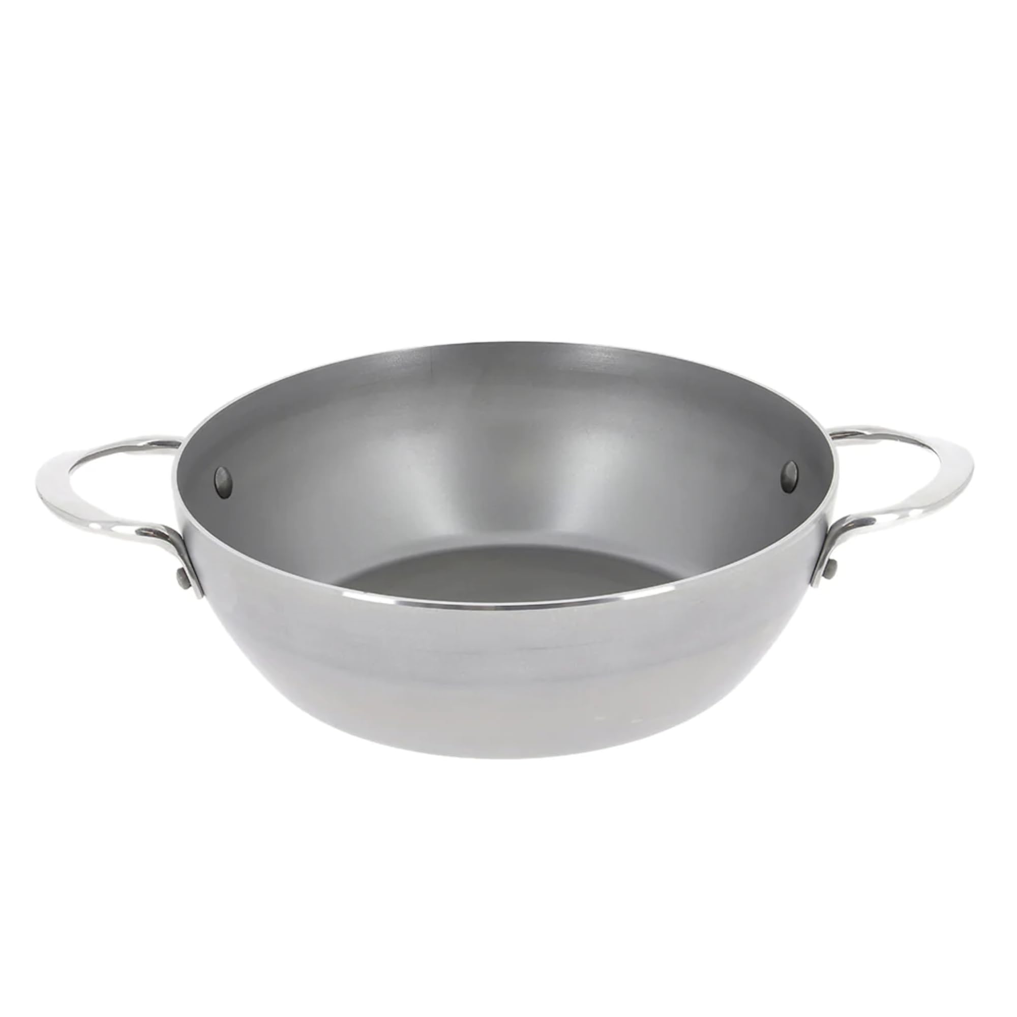 De Buyer Mineral B Carbon Steel Country Fry Pan With Two Handles - 9.5    - Ideal For Sauteing, Simmering, Deep Frying & Stir Fr