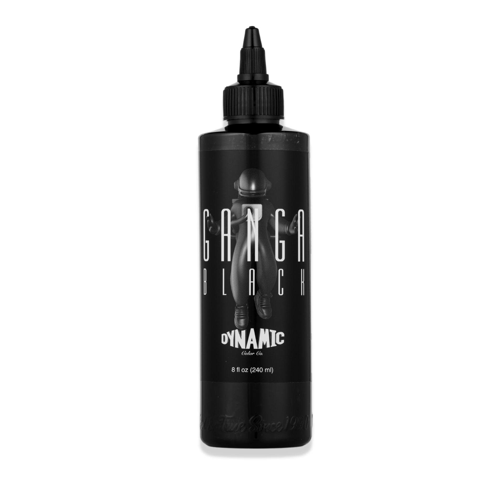 Dynamic Color Co - Ganga Black Tattoo Ink, 8Oz Bottle Reach Compliant Safe Tattoo Ink For European Regulations - Superior Black