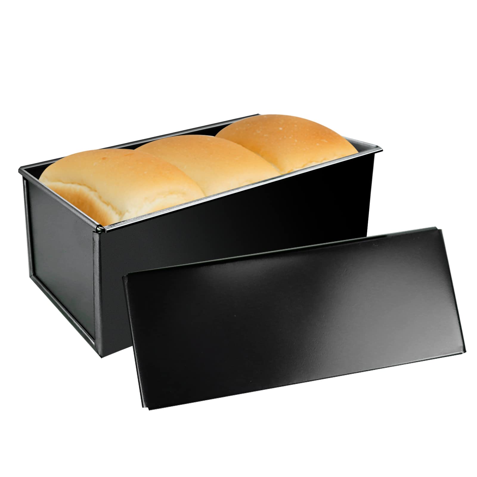Ugyduky Pullman Loaf Pan With Lid Aluminumed Steel Pullman Loaf Pan Commercial Grade Non Stick Bread Pan With Lid (10X3.93X4.4In