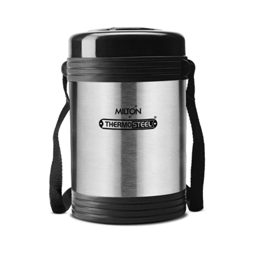 Milton Legend Deluxe 4 Insulated Tiffin Box, 4 Stainless Steel Containers, 200 Ml Each, Silver | Leak Proof | Food Grade | Easy 