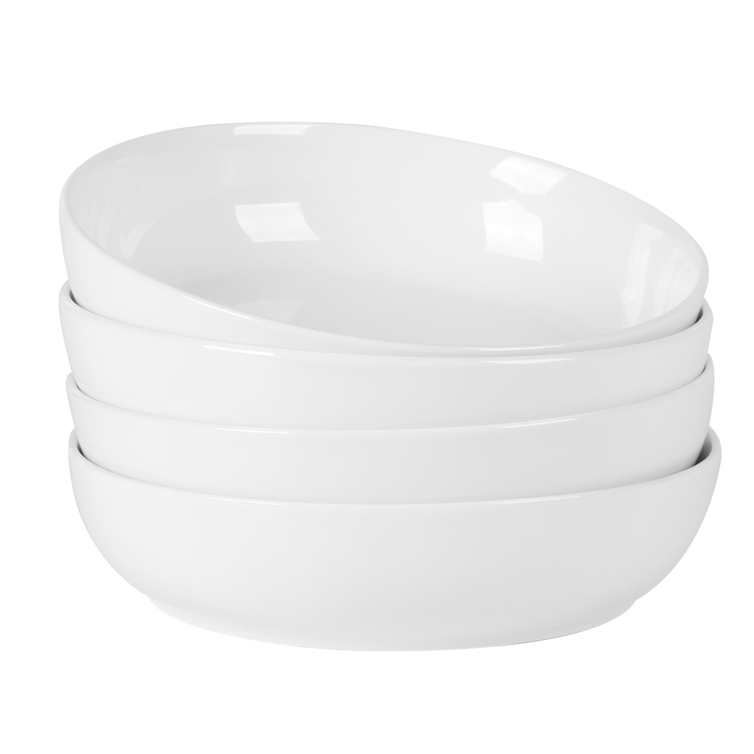 Gibson Home Zen Buffet 4-Piece 41oz Salad Bowls Porcelain Ceramic Chip and Scratch Resistant Pasta Bowl, Serving Bowls, Soup Bow