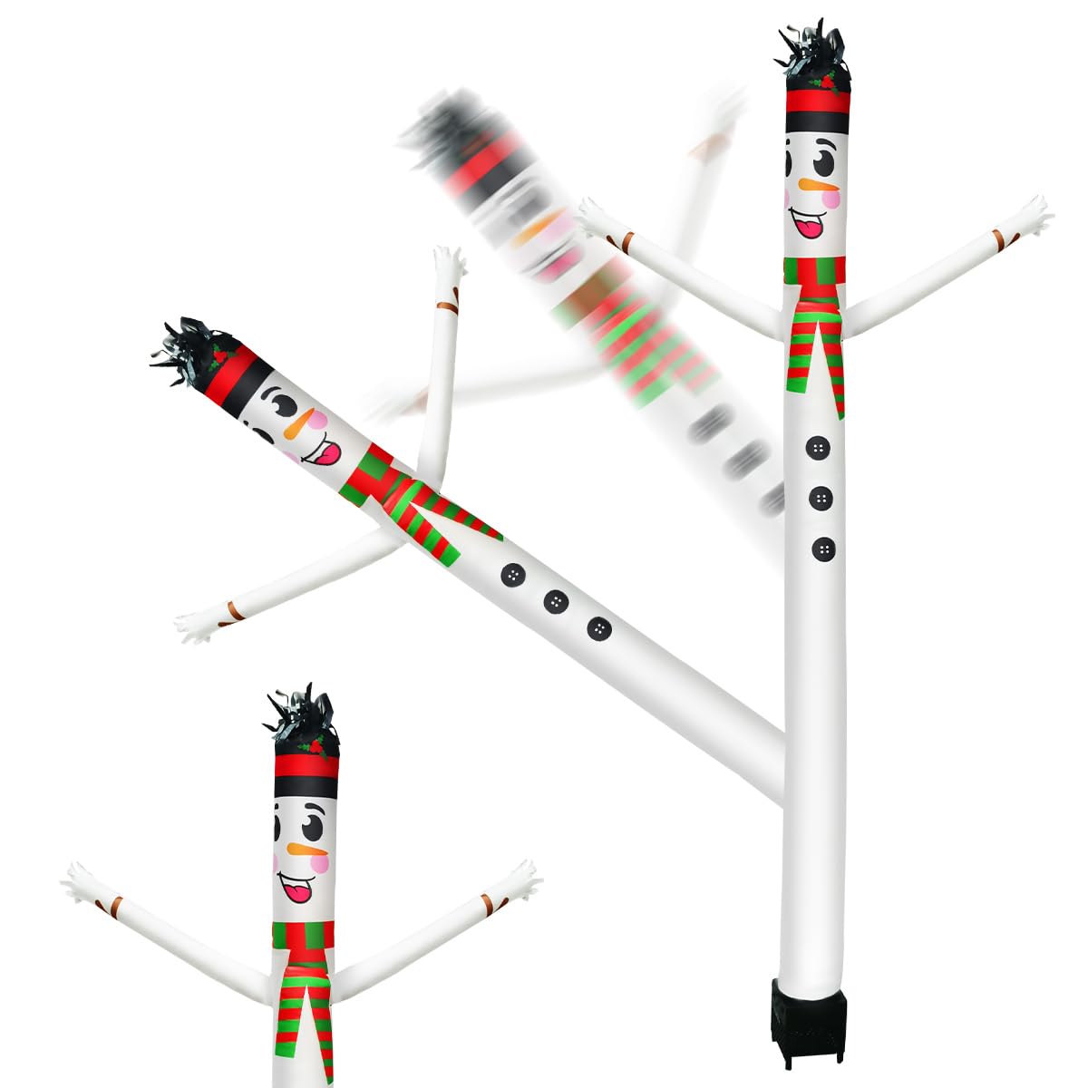 8FT Inflatable Air Waving Tube Dancer with Blower Set, Blow Up Inflate Santa Clause for Christmas Decorations (Snowman)