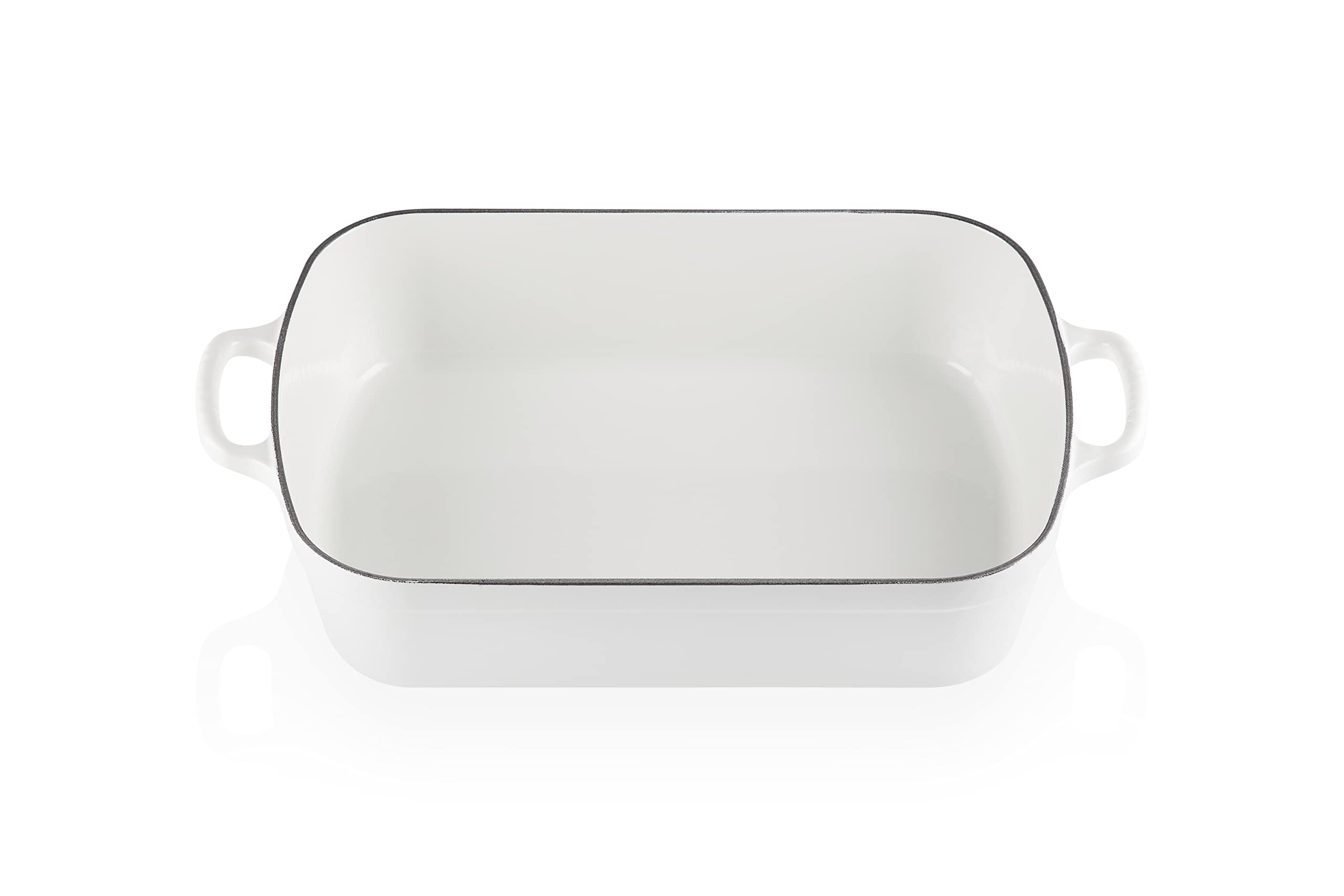 Le Creuset Enameled Cast Iron Signature Rectangular Roaster, 5.25 qt. (11.7 x 16.8), White
