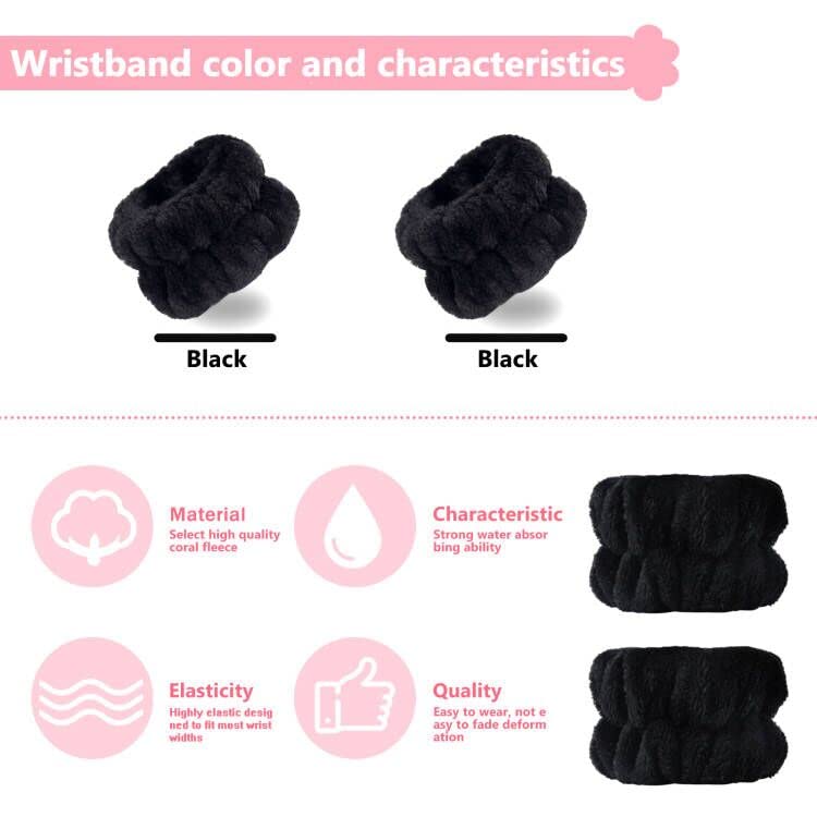 Taocar 2Pcs Wrist Bands For Washing Face, Face Washing Wristbands, Arm Wrist Towels For Washing Face, Spa Face Wash Wristbands,