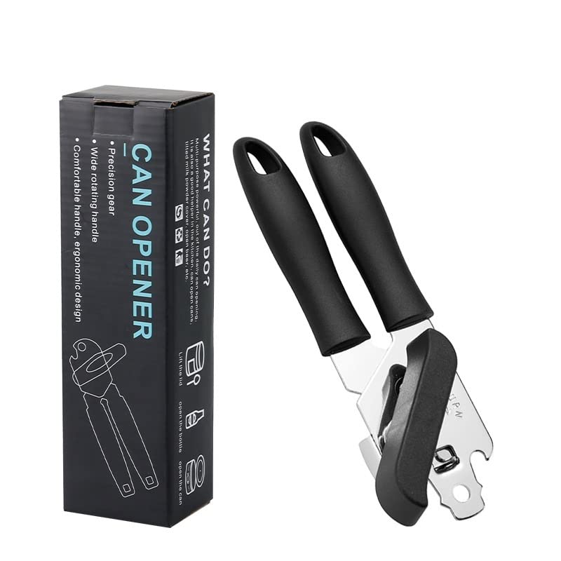 Highrock Multi-Function Opener Kitchen Can Opener, Jar Opener & Tin Opener, Manual Can Opener, Portable Can Opener (Black)