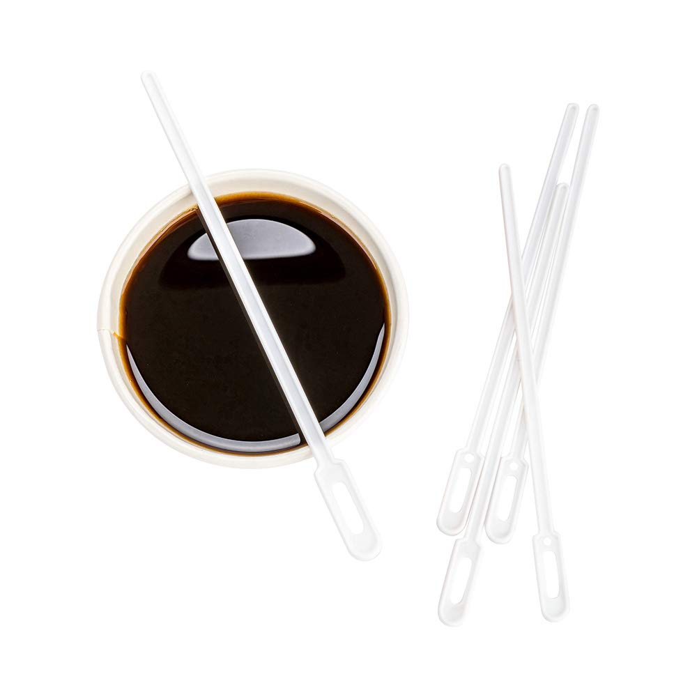 Restaurantware 5.8 Inch Coffee Stirrers 100 Disposable Coffee Stirring Sticks - Unique Keyhole Design For Hot And Cold Drinks Wh