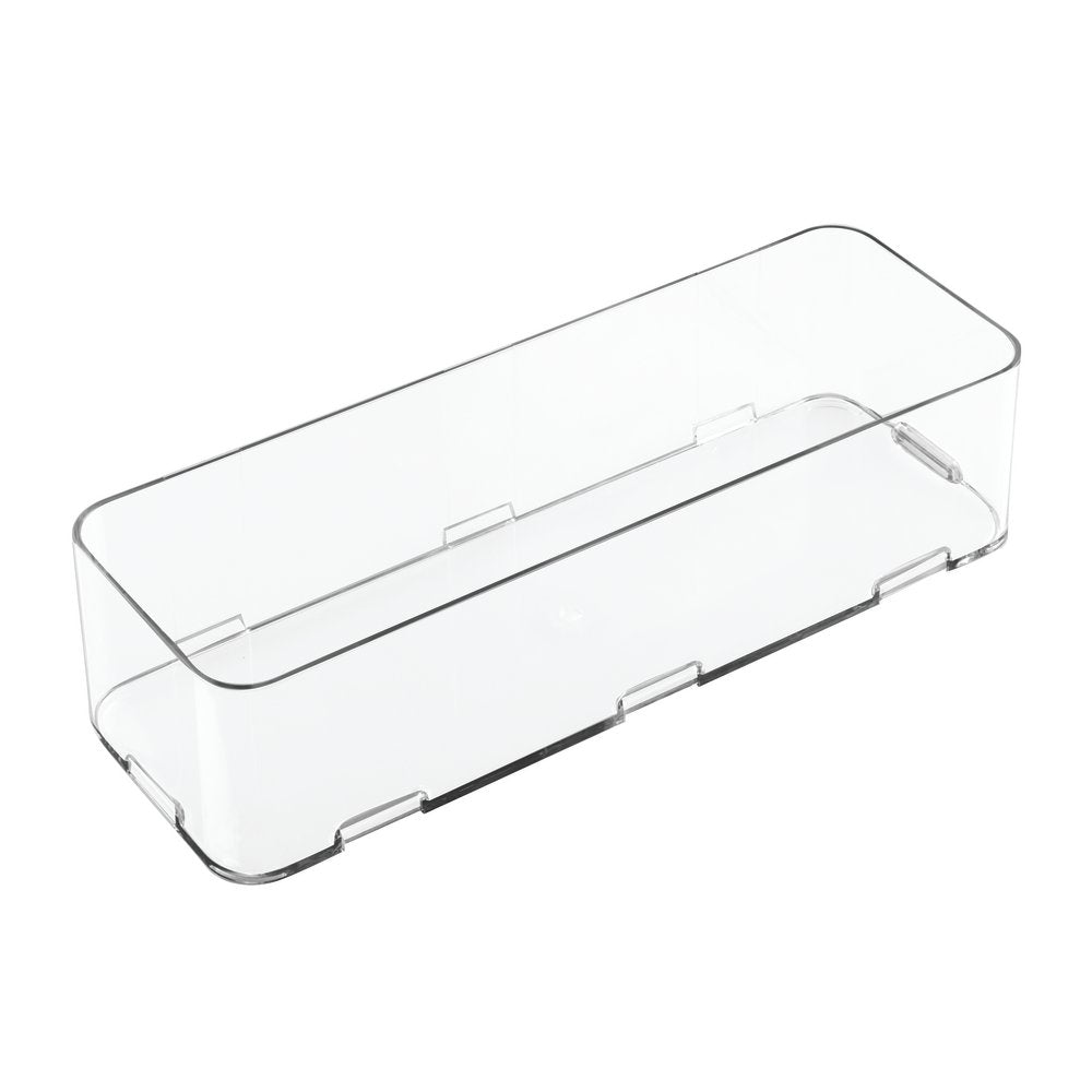 iDesign Clarity Bathroom Interlocking Drawer Organizer for Cosmetics, Beauty Products, Hair Accessories - Extra Large, Clear 12-