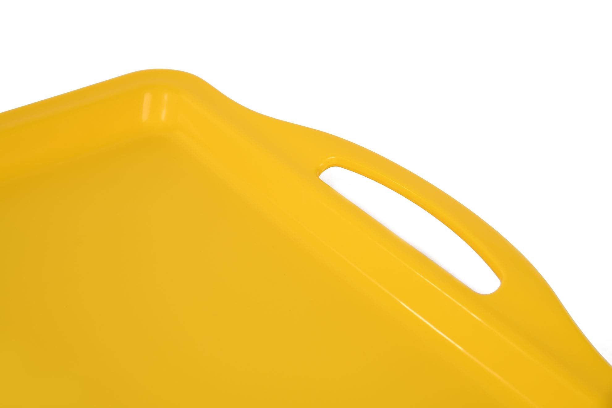 Mintra Home Durable Serving Tray - (6Pk, Yellow) Unbreakable, Breakfast, Cafeteria, Fast Food, Handles