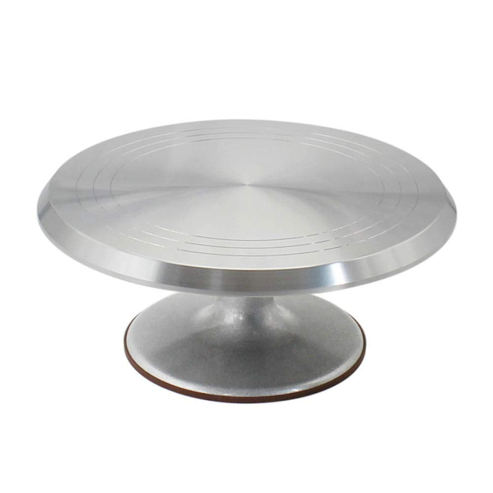 Evwoge Cake Stand, Rotating Cake Decorating Stand Revolving Pottery Stand Turntable With Ball Bearings Diameter Heavy Duty 12 In