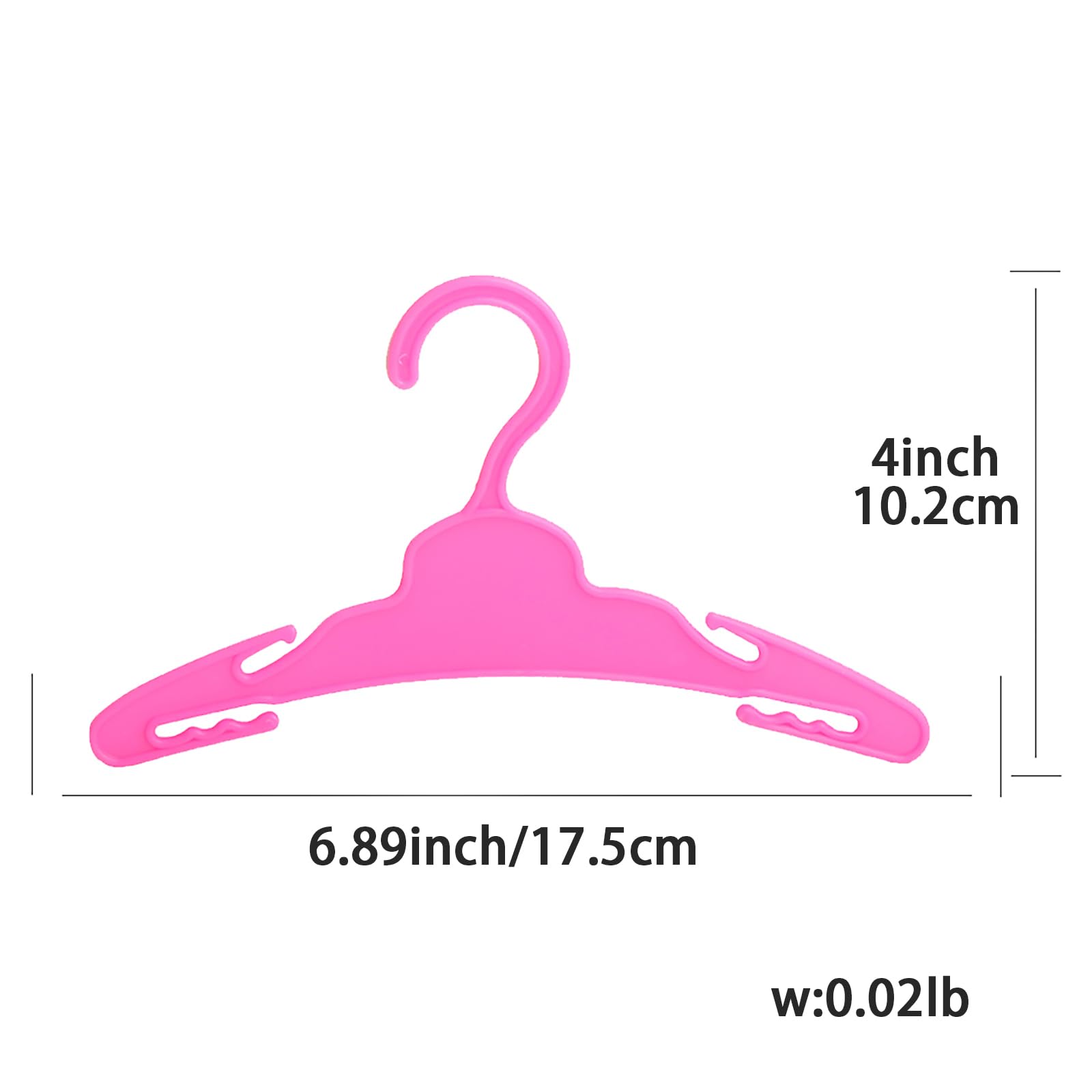 Msyo 20 Pcs Doll Clothes Hangers For 18 Inch Dolls, Rose Doll Hangers, Sturdy Doll Hangers Accessories, Work Great With Rod Less