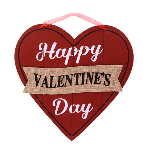 Lets Journey into Fashion Happy Valentines Day Wall Plaques Home Decor Decoration Red and Black Wooden-Heart Wall Decorations,