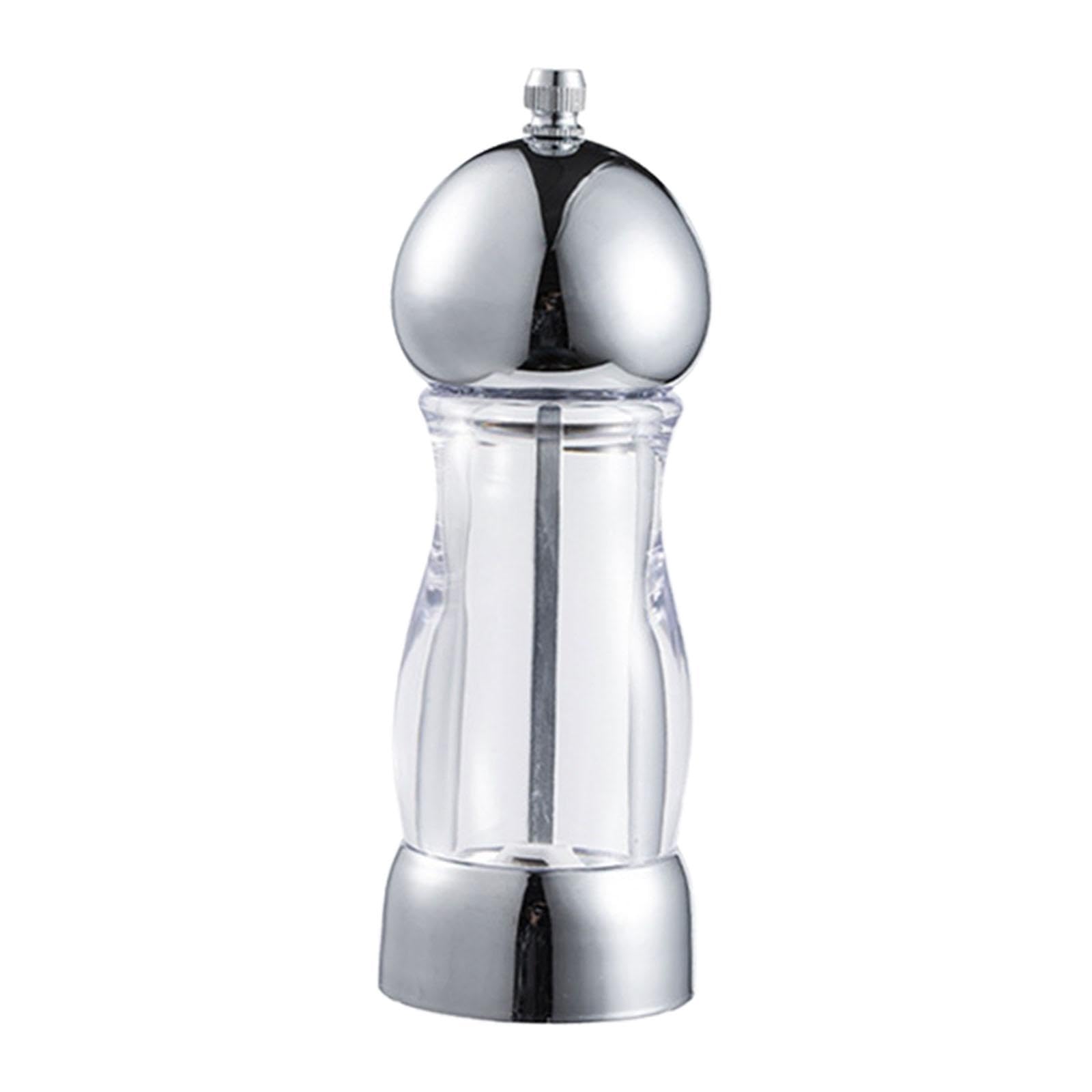 BNF Salt and Pepper Grinder Acrylic Refillable Kitchen Gadgets Manual Salt Mills SilverSalt Pepper Kitchen Tools Gadgets Dining 