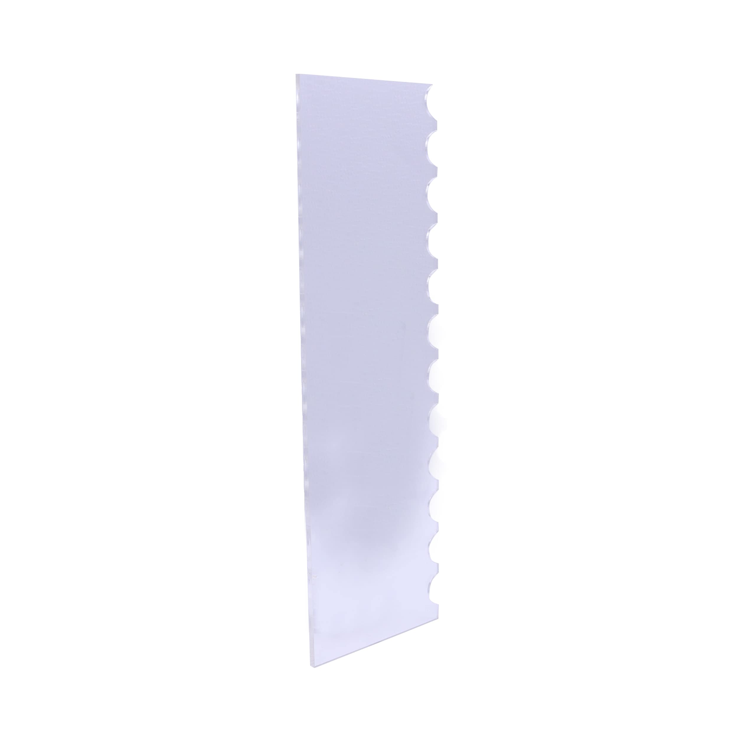 Pme Tall Patterned Edge Side Scraper For Cake Decorating-Scallop, Standard, Transparent