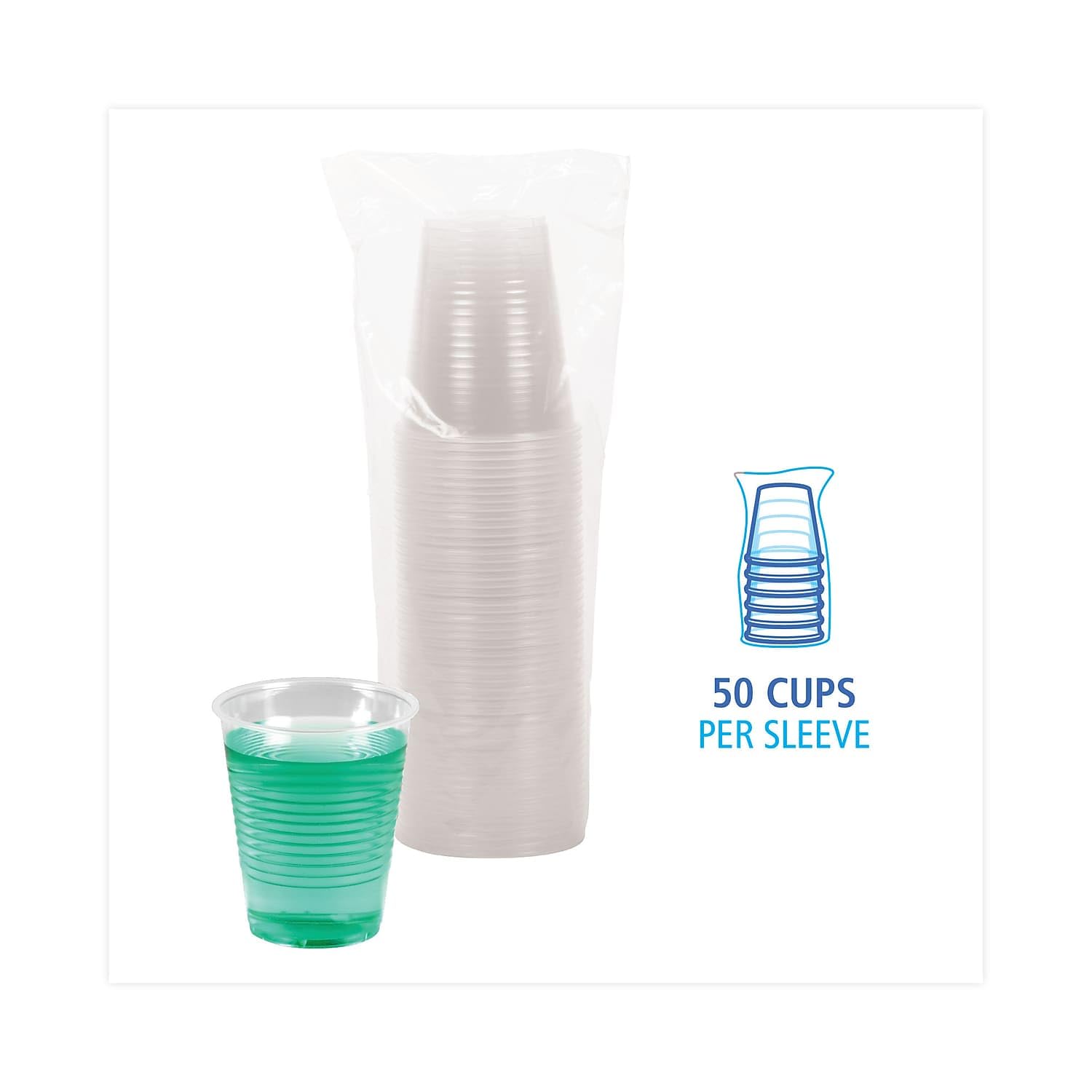 Boardwalk Transcup12Pk Translucent Plastic Cold Cups, 12Oz, 50/Pack