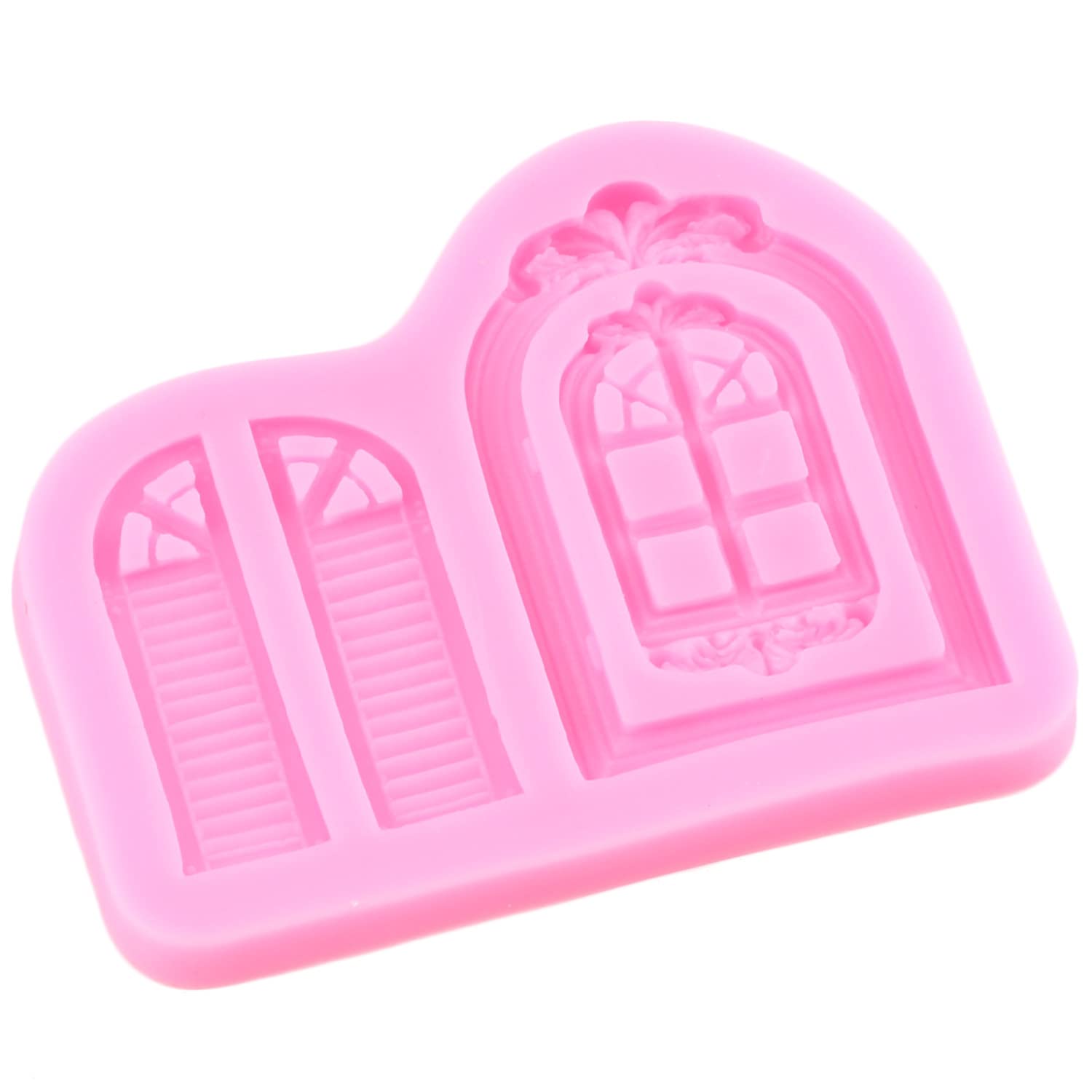 Miyahouse Enchanted Vintage Fairy Garden Brick Wall Texture Silicone Molds Stone Texture Door Stone Path Fondant Molds Window Do