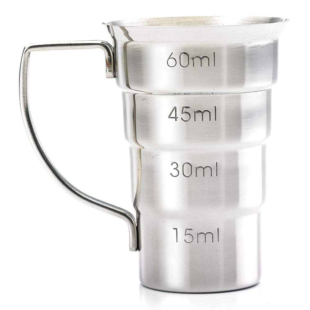 Barfly M37108 Drink Jigger, 2 Oz, Stainless W/Handle