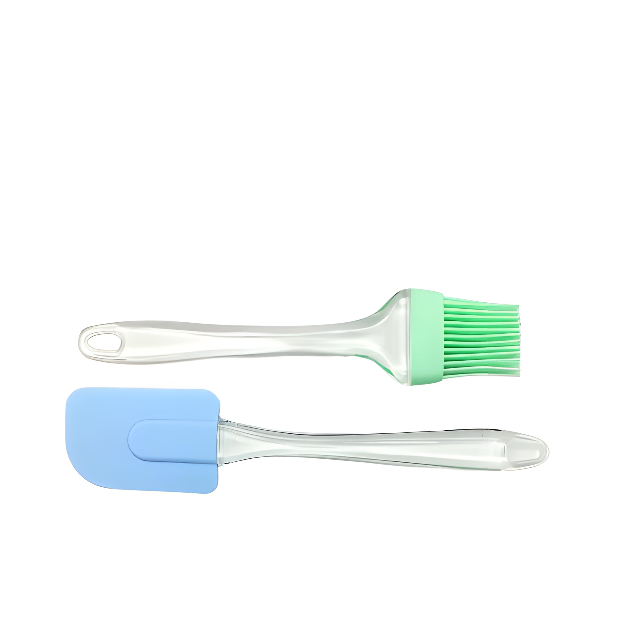 Lemon Tree 2Pc Silicone Spatula & Oil Brush Set | Non Stick Kitchen Utensils For Cooking, Baking & Mixing | Flexible Scraper And