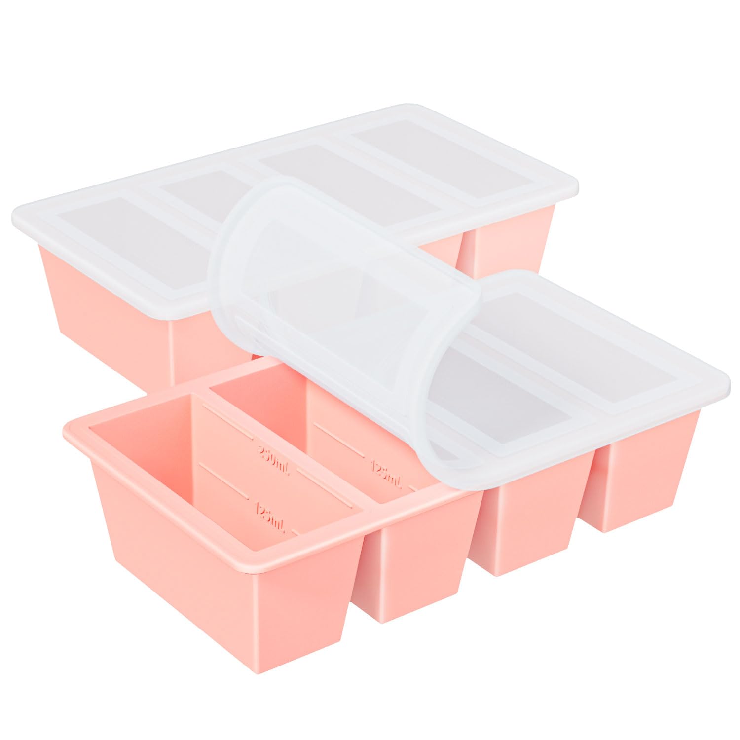 Silicone Freezer Tray for Sauce Cube: GGOW Silicone Freezing Tray for Broth Soup Storage - Freeze 250mL 125mL Souped Portion