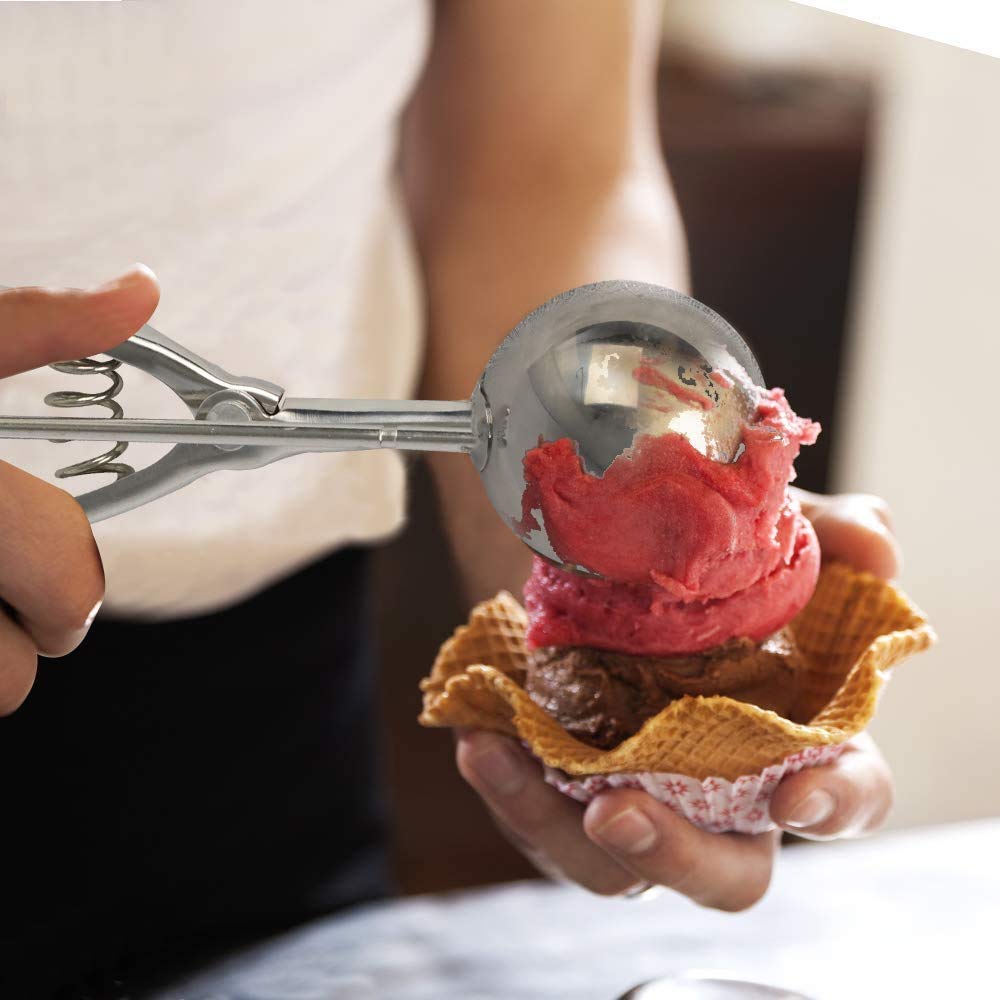 Linwnil Cookie Scoop Set - Small/1 Tablespoon, Medium/2 Tablespoon, Large/3 Tablespoon - Ice Cream Scoop Set, 18/8 Stainless Ste