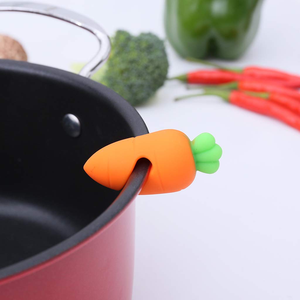 Zerira Spill-Proof Lid Lifter For Soup Pot Kitchen Restaurant Tools Silicone Heat Resistant Shelf Keeping Lid Open Cooking Assis
