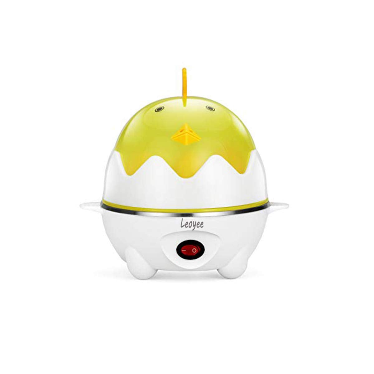 Leoyee Egg Cooker Electric Egg Poacher Egg Steamer Boiled Poached Rapid Egg Cooker With Automatic Shut Off, Soft, Medium, Hard-B