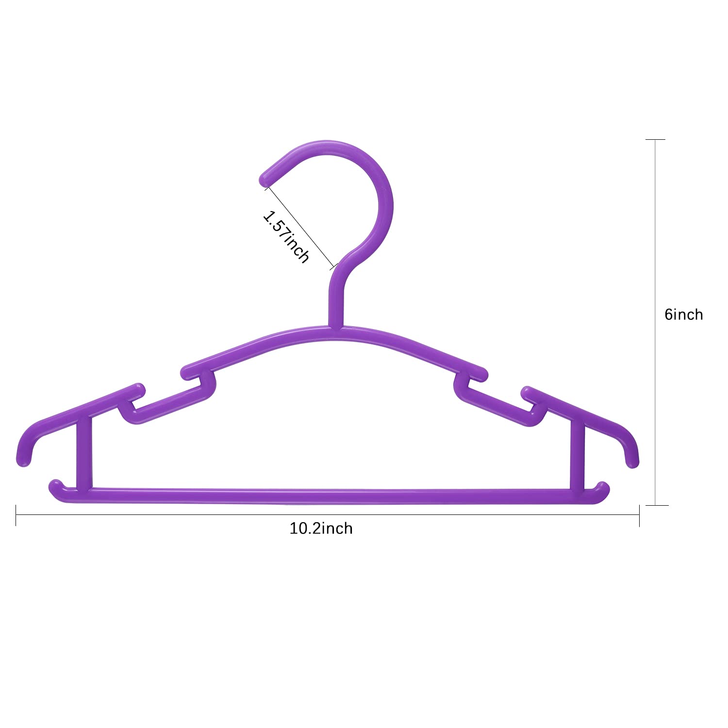 Goodtou Kids Hangers Plastic - Kids Hangers 100 Pack Hangers For Baby Clothes Infant Toddler Childrens Hangers