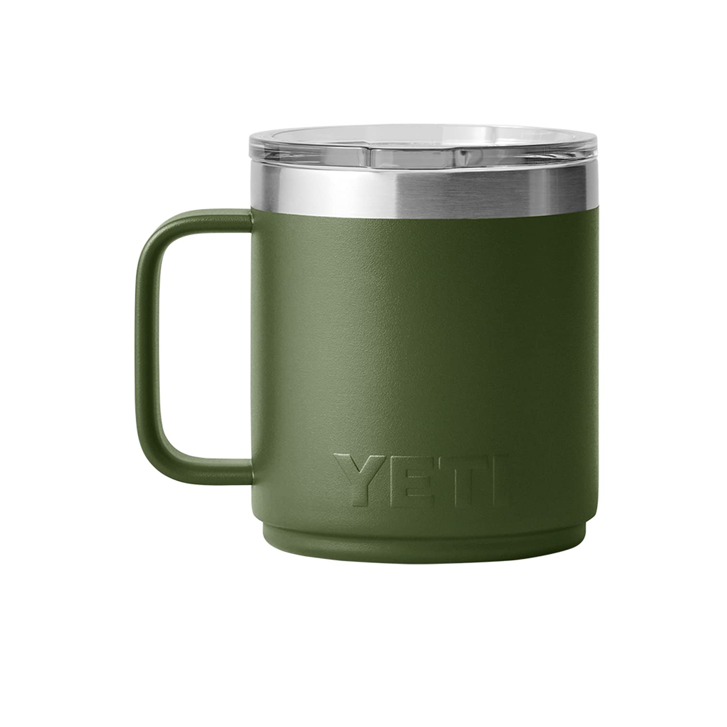 YETI Rambler 10 oz Stackable Mug, Stainless Steel, Vacuum Insulated with MagSlider Lid, Highlands Olive